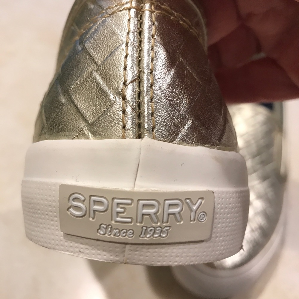 Sperry Gold Woven Slip-On Sneakers for Women - Picture 5 of 5